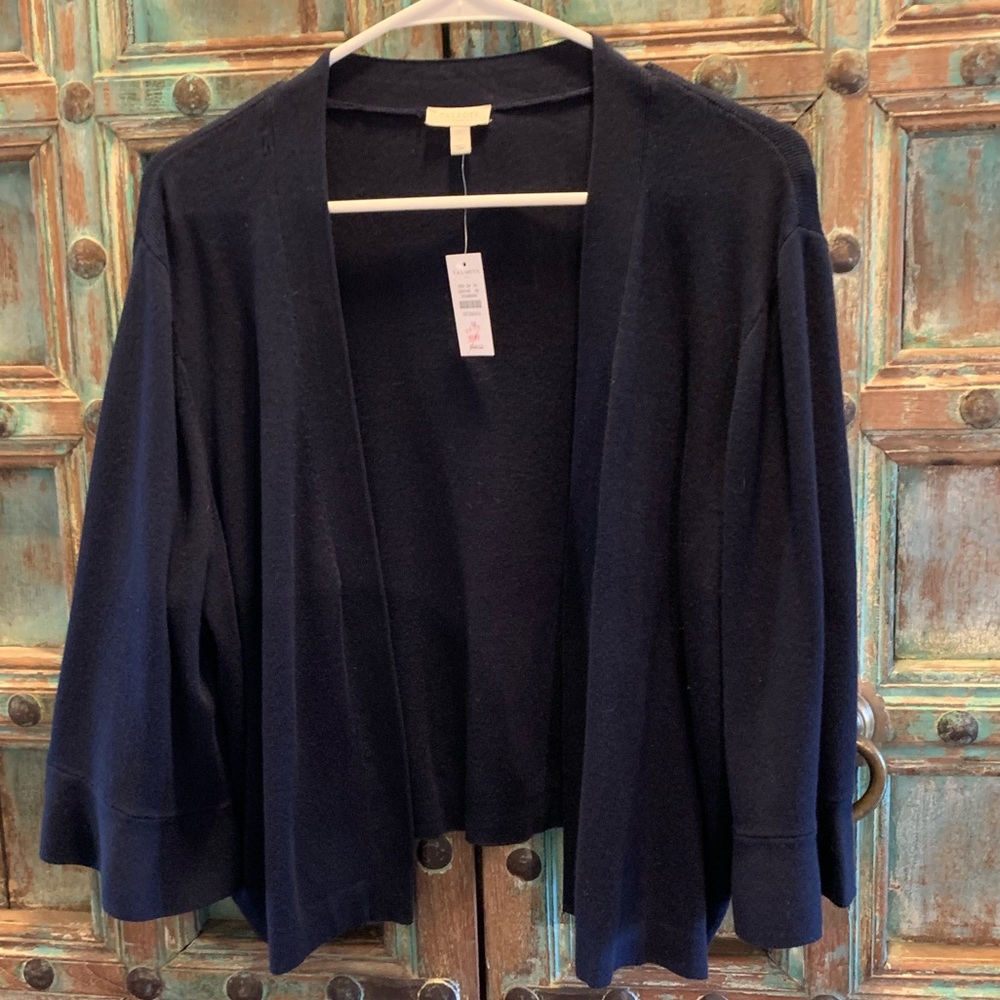 Navy Sweater Cardigan Shell